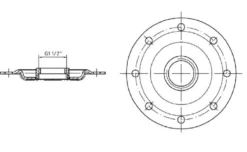Flange AF/AB 150-500l til varmelegeme