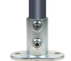 Flange til gulv , galvaniseret, vandrørs-fitting til stativ og reol - Pipe Clamps