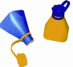 Flaske til saltsyre, 150 ml, blå