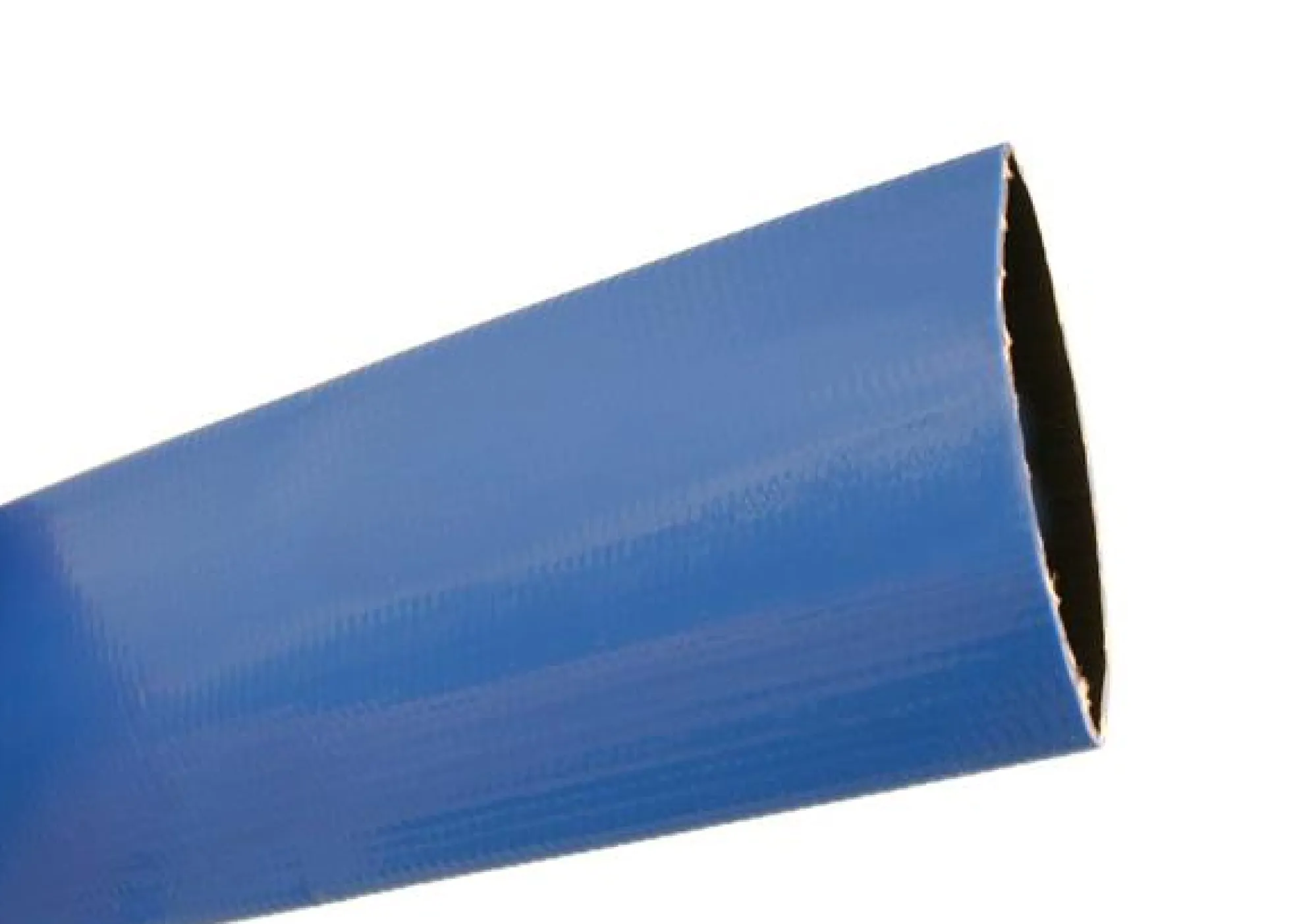 Flat HD afløbsslange PVC, diameter indvendig 76mm, 3", blå - 50 meter
