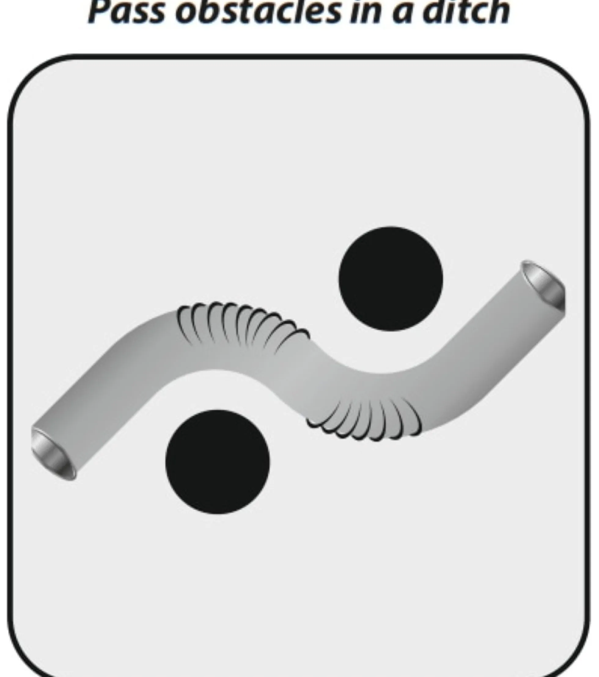 Fleksibelt rør, 50-100 x 480-700 mm, sort