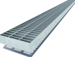 Flexi rist til sokkelaffugter, 100 x 25 x 1250 mm, S235JR/DIN1461