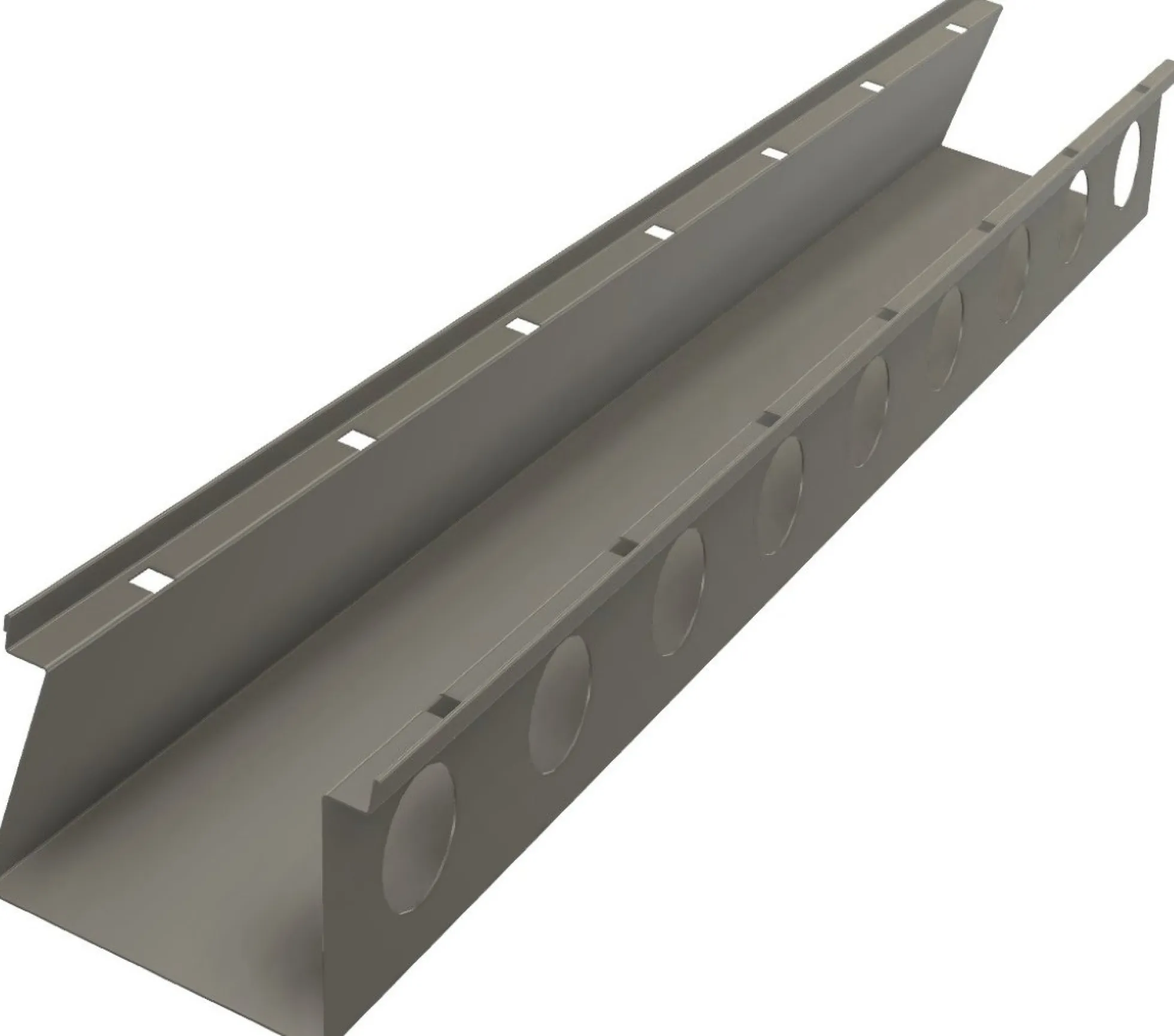Flexi sokkelaffugter m/bund, u/udløb/rist, 210 x 175 x 1490 mm