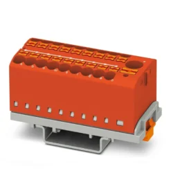 Fordelerblok PTFIX 6/18X2,5-NS35 RD, 690 V, 24 A, rød