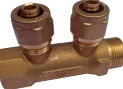 Fordelerrør til pex, muffe/nippel 3/4" x 15 mm