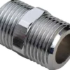 Forkromet messing brystnippel, ½" x ½"