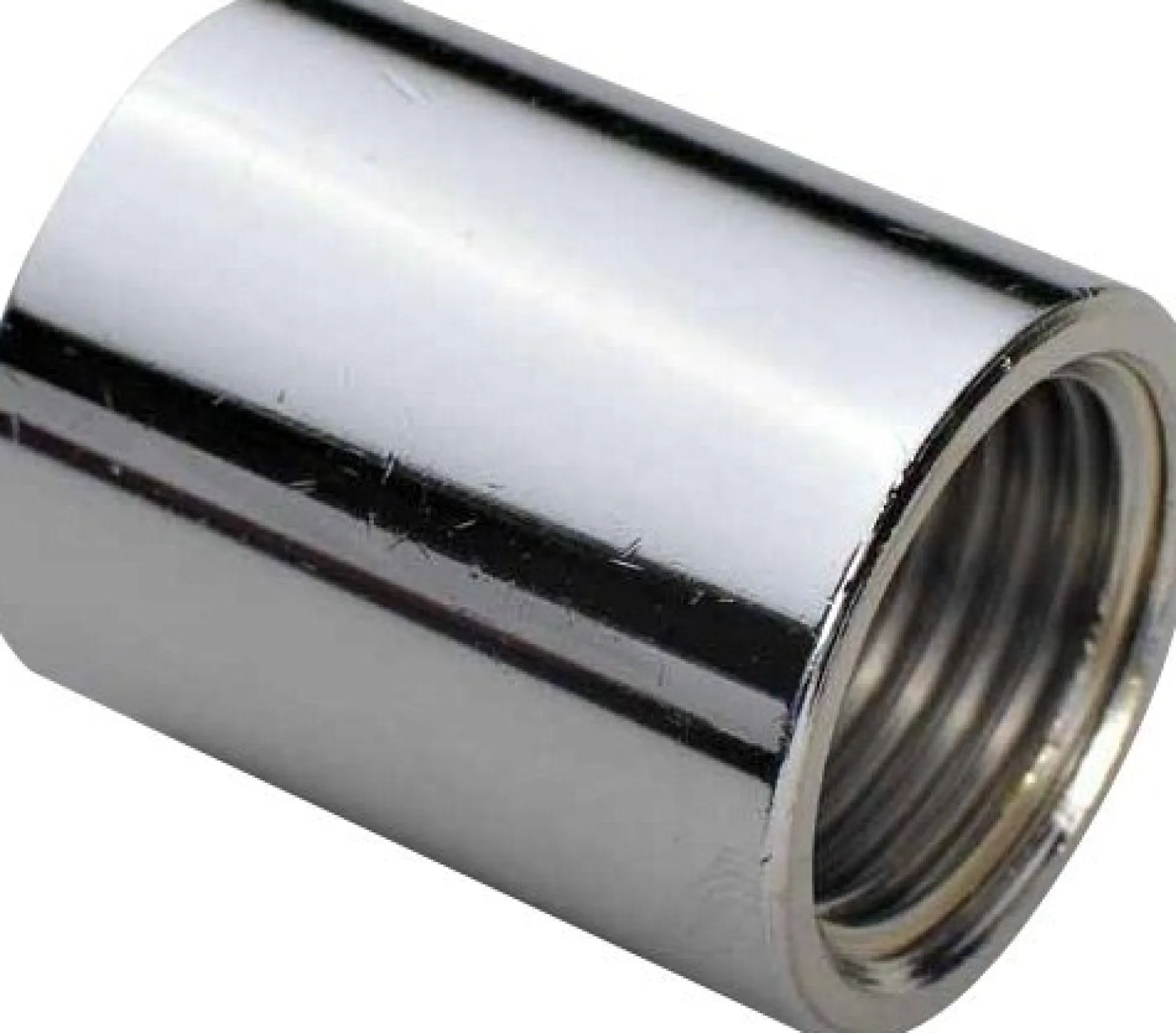 Forkromet messing muffe