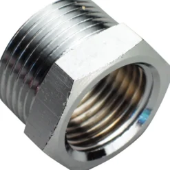 Forkromet messing nippelmuffe