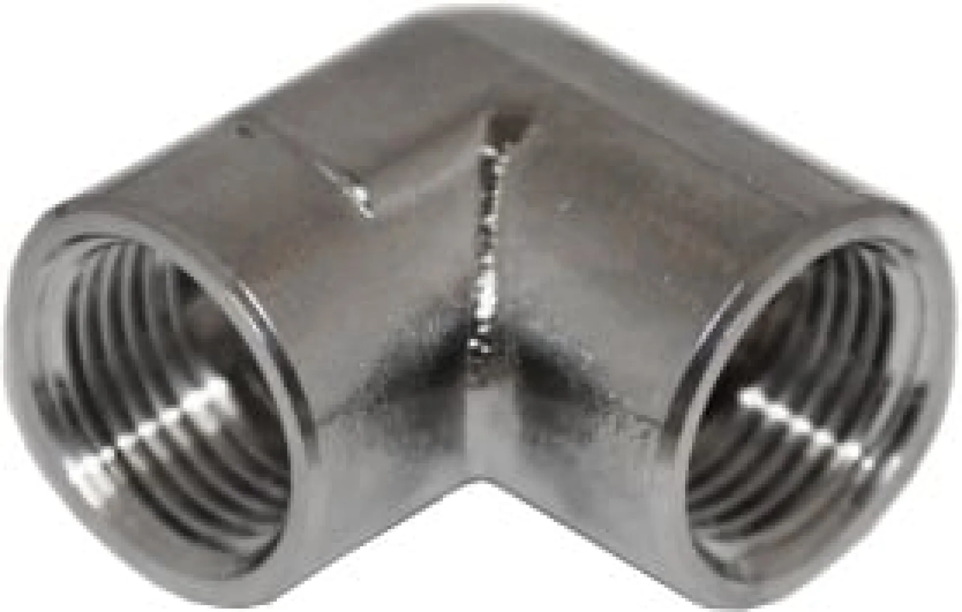 Forkromet messing vinkel 90° m. muffer, ½" x ½" – Øvrige
