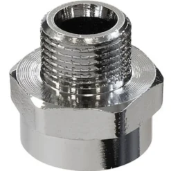 Forkromet overgangsstykke (til stopventiler, nilhaner osv.) m. muffe/nippel, ½" x ⅜"