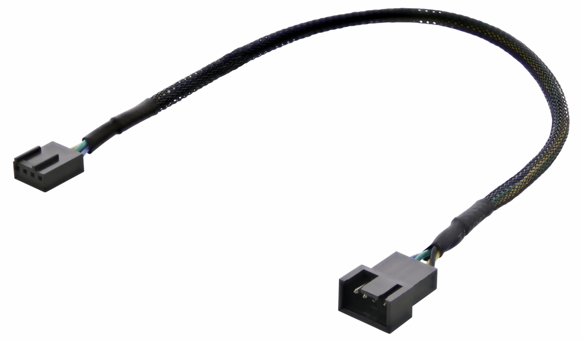 Forlængerkabel til 4-pin blæsere, 0.3 meter, sort