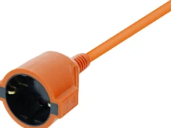 Forlængerledning, indendørs, jordforbundet, IP20, 20 meter, orange