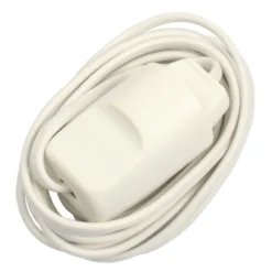Forlængerledning mP3/F3 uden jord, 2 meter, hvid