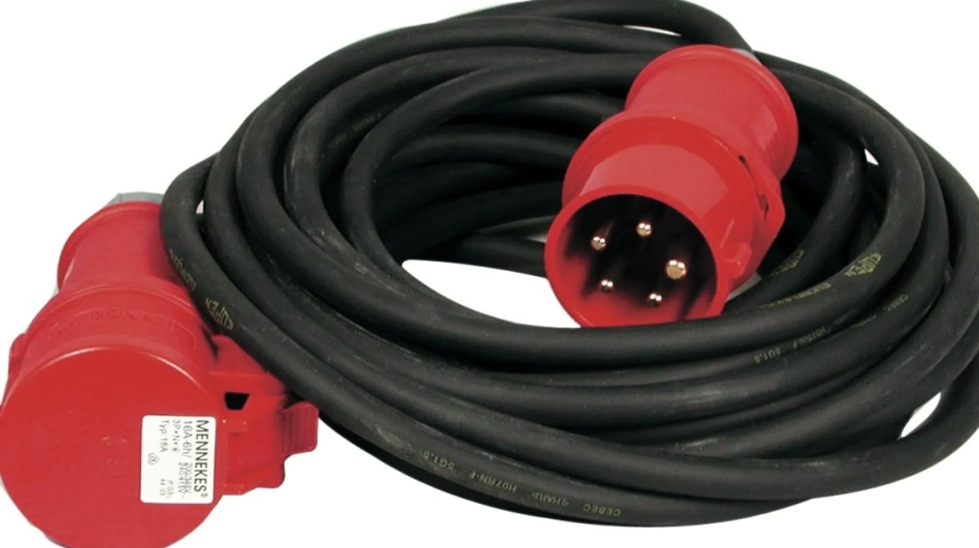 Forlængerledning udendørs m/jord, 400V, 5G1,5 mm², CEE - 25 meter