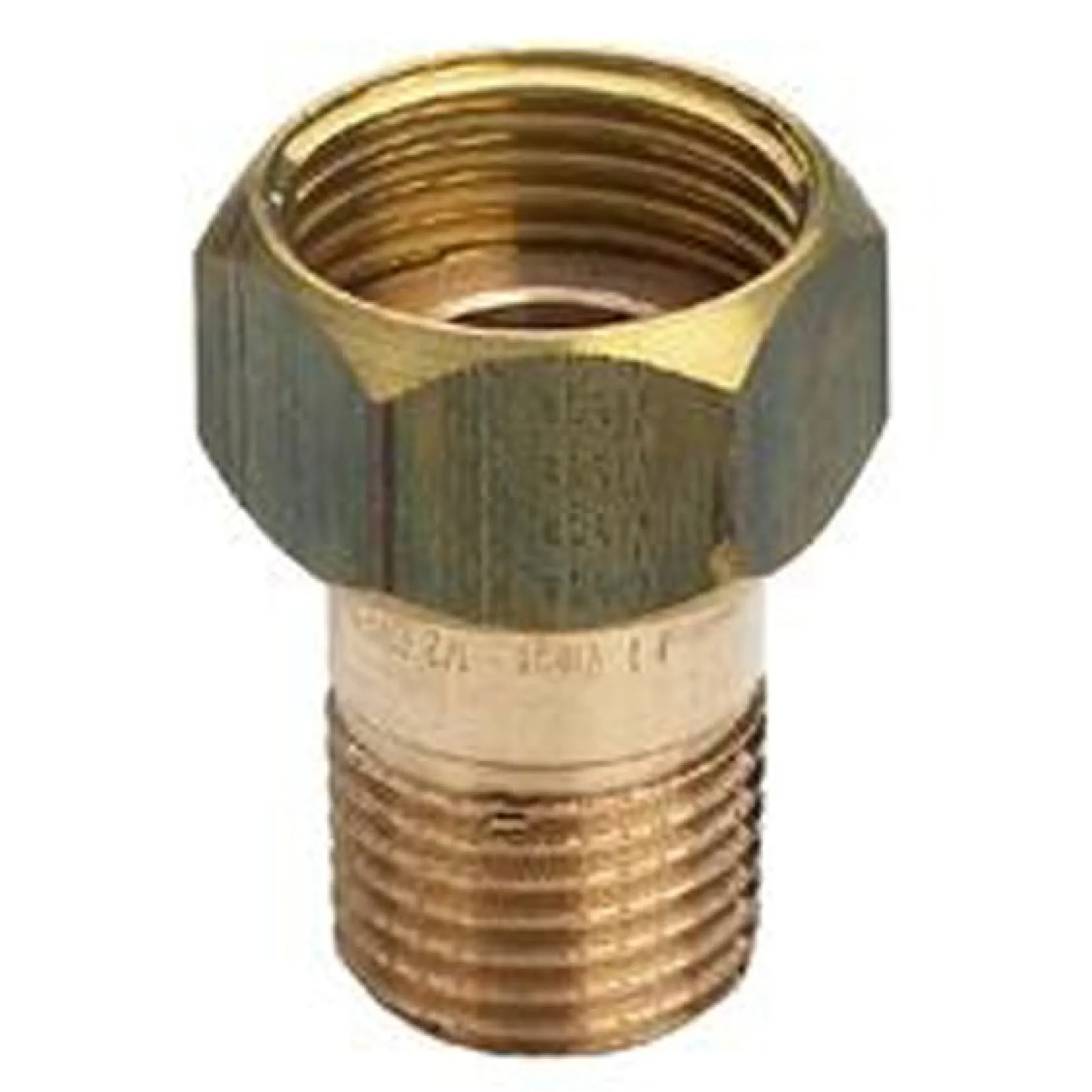 Forskruning m. omløber, Rødgods Silicium Bronze, 3/4" x 1/2"