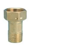 Forskruning 1/2" x 3/4" t/ bimåler, m/kort omløber og NBR pakning