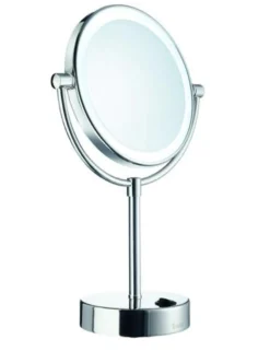Forstørrelsesspejl Outline med LED, forkromet, dybde 120 mm