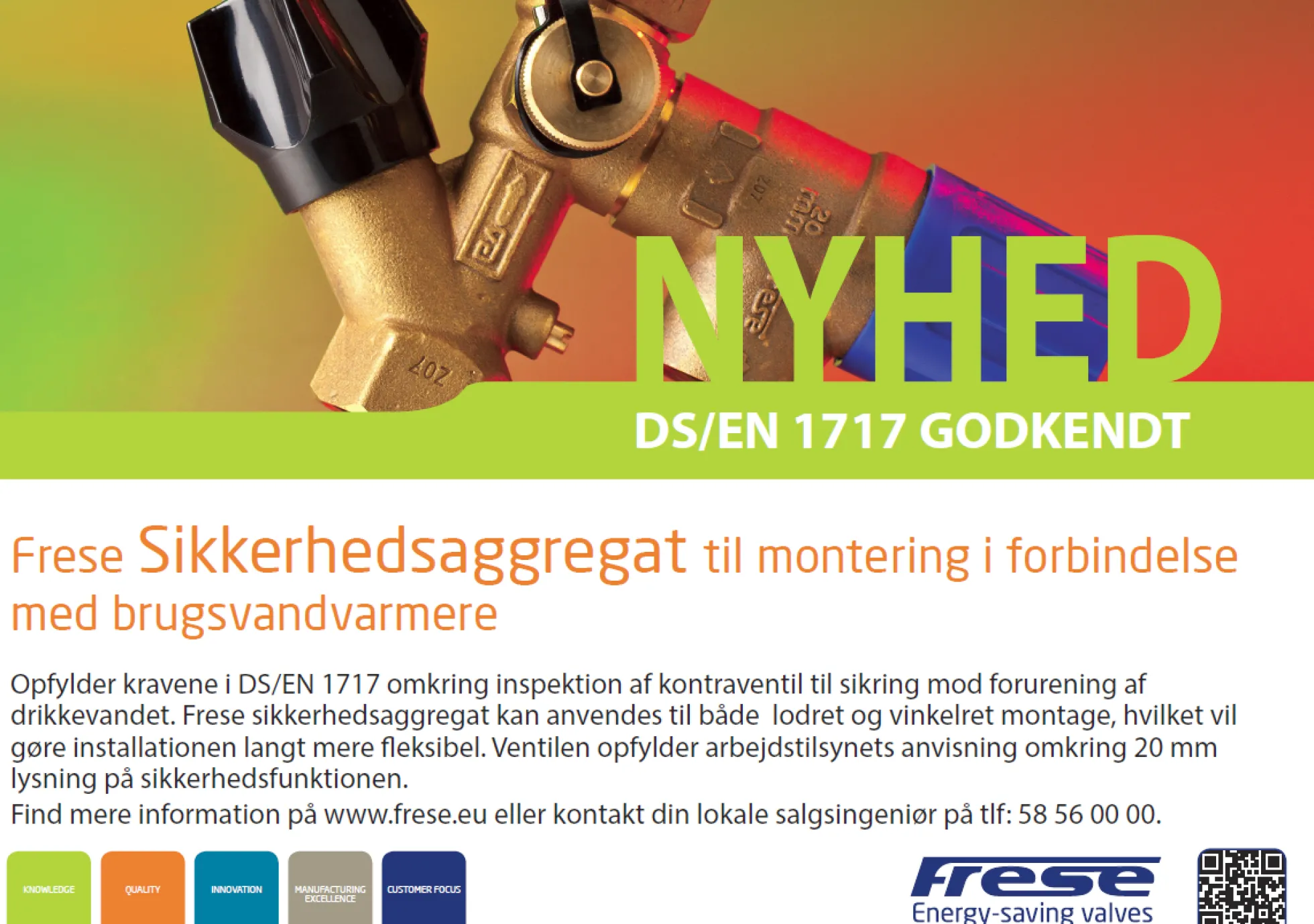 Frese – Sikkerhedsaggregat med muffer, ¾" x ¾" x ¾"