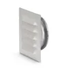 Fresh murrist med studs Ø100 mm, 145x145 mm, mat stål