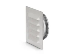 Fresh murrist med studs Ø100 mm, 145x145 mm, mat stål