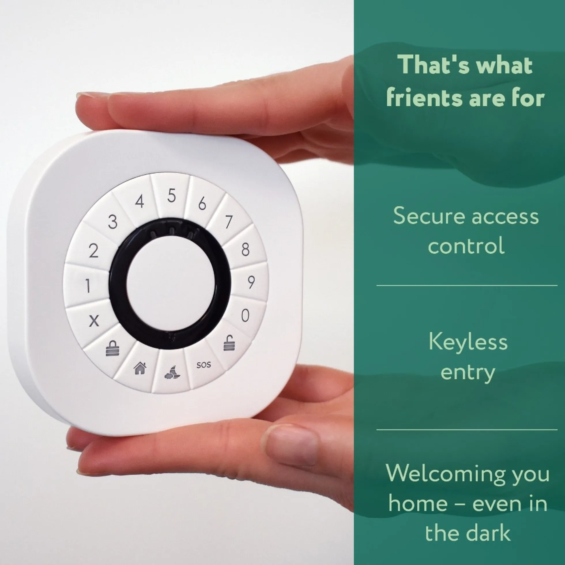 Frient Intelligent Keypad til smart dørlås, Zigbee