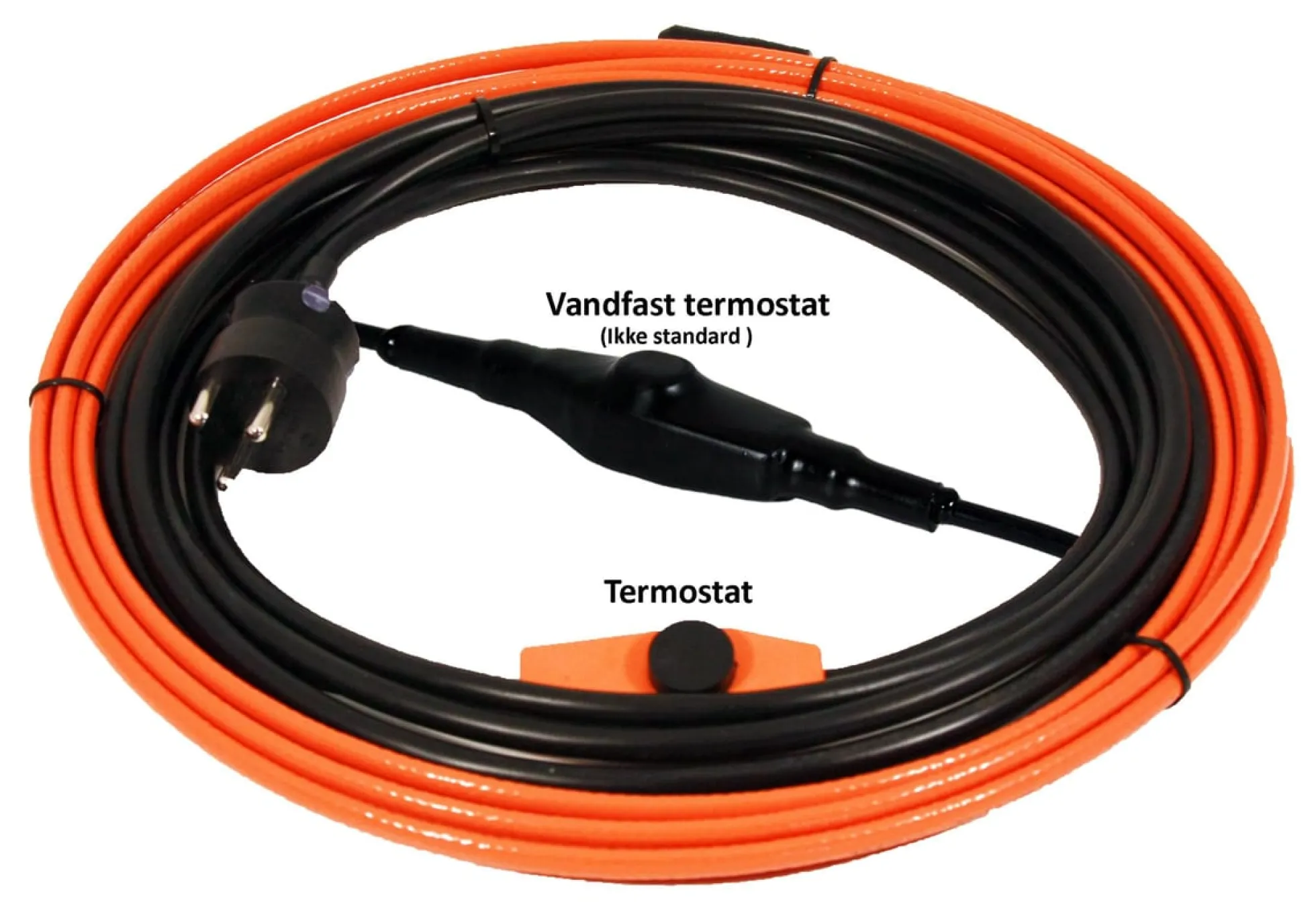 Frostsikringskabel DVU, med stik og termostat