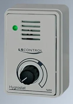 FUGA hygrostat ES 436 med indbygget fugtsensor (inkl. underlag og ramme), 230Vac / 50Hz, 1½ modul – LS Control