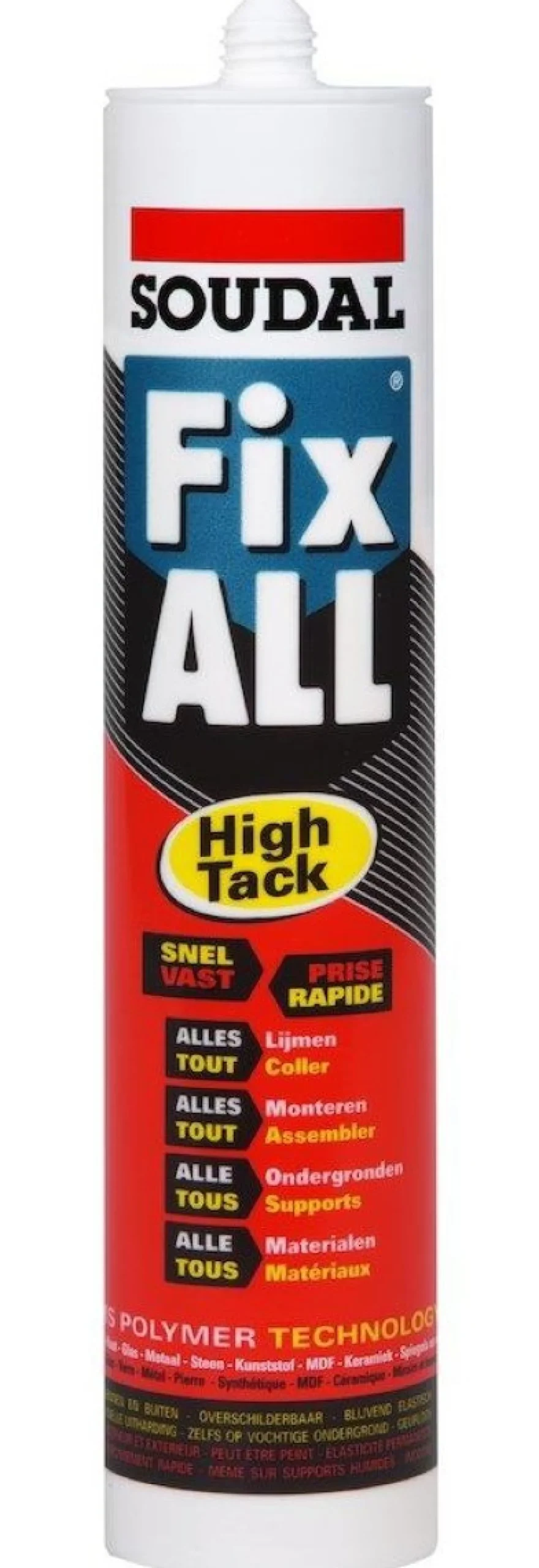 Fugemasse fix all high tack, hvid, 290 ml - Soudal