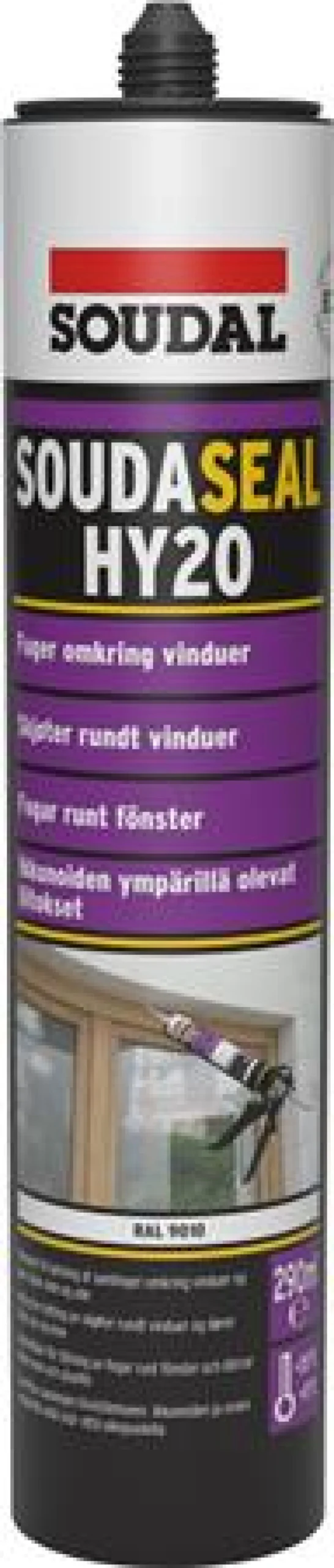 Fugemasse HY20 SMX, 290ml, RAL 9010 - Soudal