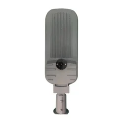 Gadelampe STREETOS 2, 150W, Neutral Hvid, 230V, 145/75°, IP65, IK09, 675x218x75mm, Grå, Skumringssensor