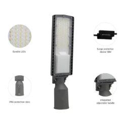 Gadelygte Spectrum LED, 100W, Ø60mm, IP66, 14600lm, 4000K, RA70, aluminium (restsalg)