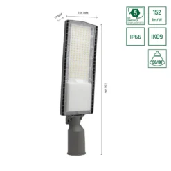 Gadelygte Spectrum LED, 100W, Ø60mm, IP66, 14600lm, 4000K, RA70, aluminium (restsalg)