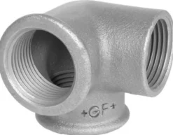 Galvaniseret hjørne tee m. muffer