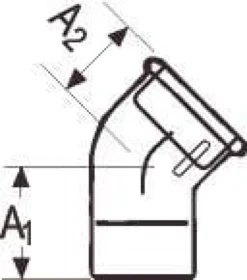 Galvaniseret vinkel 45° m. mf/np