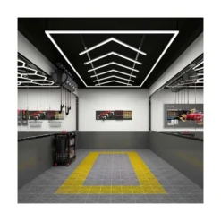 Garage lysgitter LED, ramme + retningspile, komplet sæt, 384W, RA95, 5000K, 38000 lumen, 230V