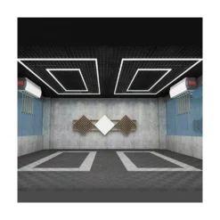 Garage lysgitter LED, 2 rammer, komplet sæt, 288W, RA95, 5000K, 28550 lm, 230V