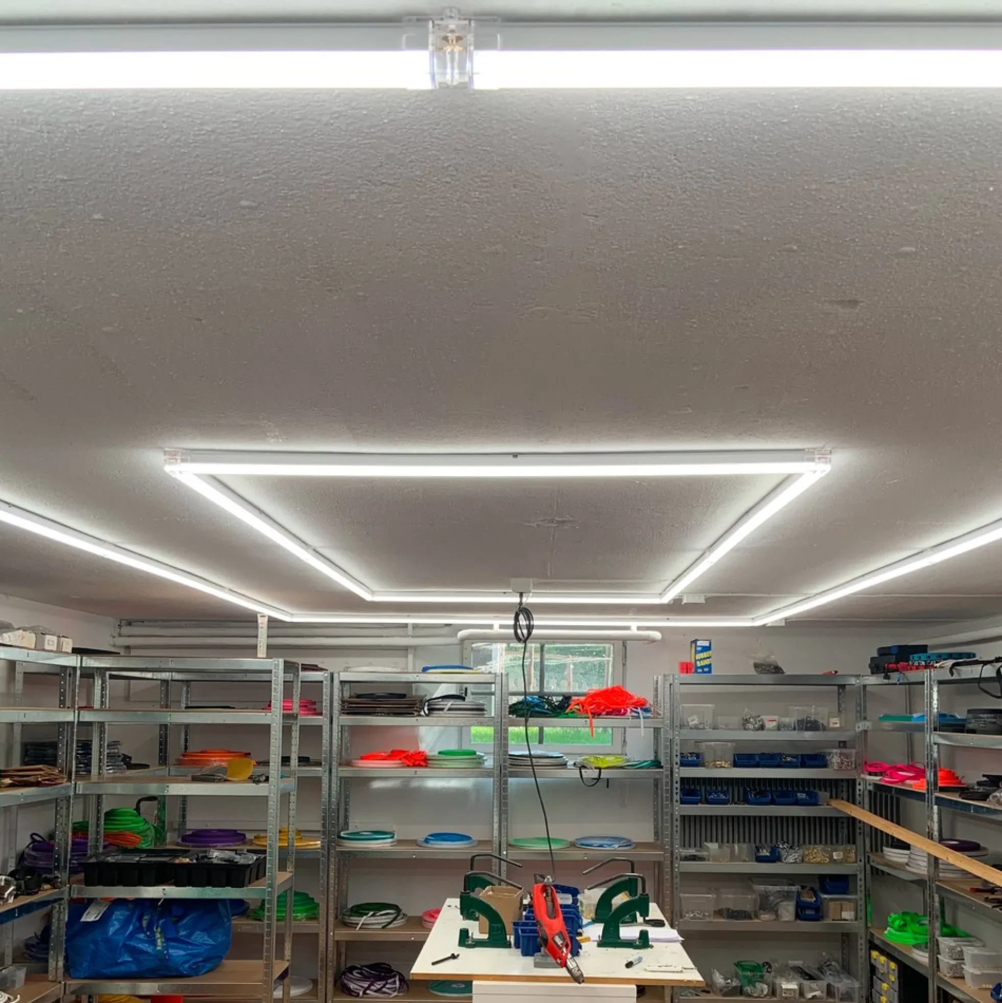Garage lysgitter LED, 2 rammer, komplet sæt, 288W, RA95, 5000K, 28550 lm, 230V