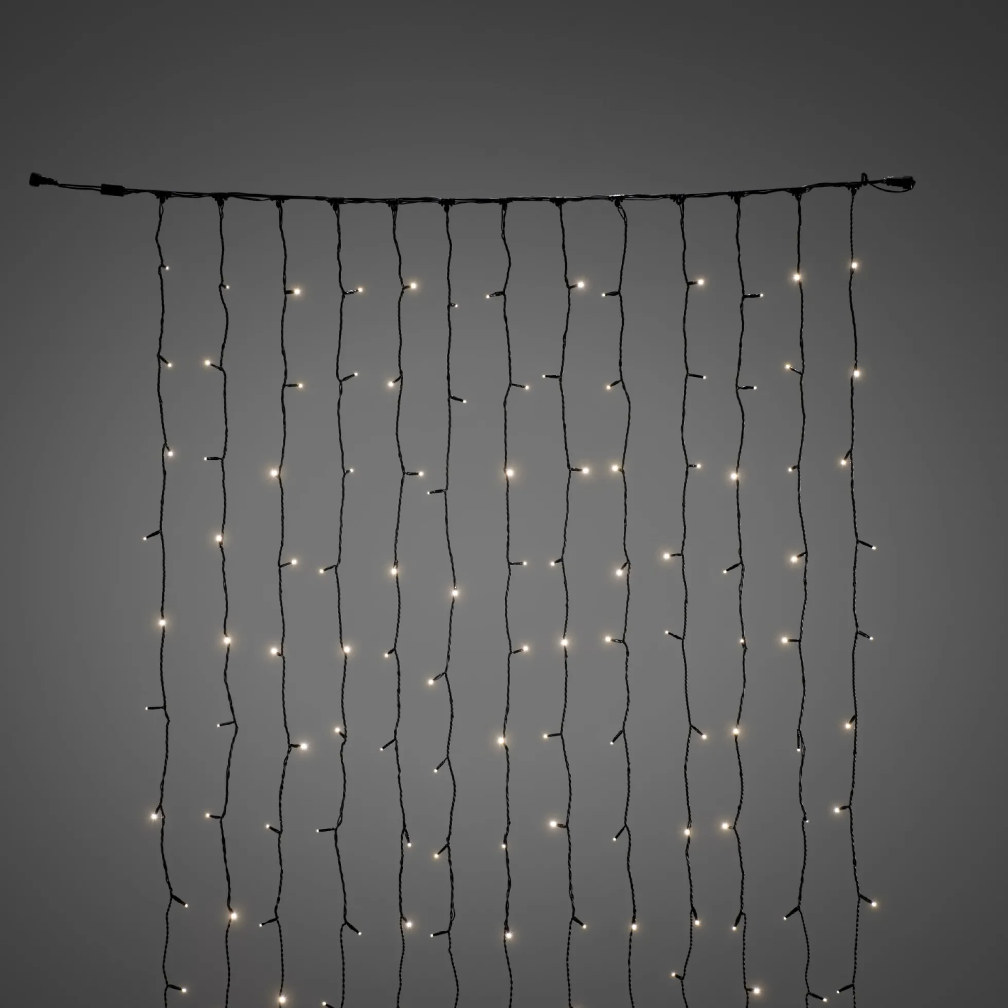 Gardinlyskæde, 31V, 208 varm hvid LED, 1 meter bred - Konstsmide (restsalg)