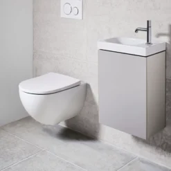 Geberit Acanto væghængt toilet, TurboFlush, KeraTect, inkl. softclose sæde