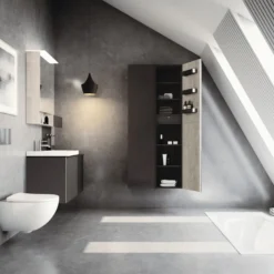 Geberit Acanto væghængt toilet med sæde, uden skyllekant, Turboflush, Soft-Close