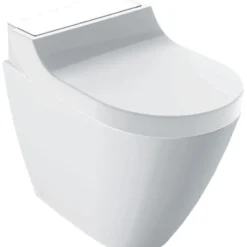 Geberit Aqc Tuma Comfort gulvstående douchetoilet, rustfri stål