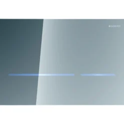 Geberit betjeningsplade, Sigma80, glas spejlglas, klar, 247 x 164 x 10 mm