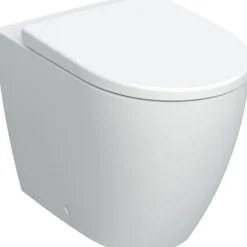 Geberit iCon gulvstående toilet Rimfree med sæde, Alpin-hvid/Mat