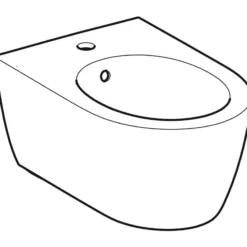 Geberit iCon hængebidet, 355 x 530 x 300 mm, midtstillet hanehul, uden armatur, porcelæn, hvid