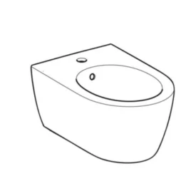 Geberit iCon hængebidet, 355 x 530 x 300 mm, midtstillet hanehul, uden armatur, porcelæn, hvid