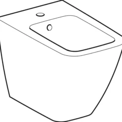Geberit iCon Square bidet, 355x560x400mm, hanehul midt, uden armatur, porcelæn KeraTect