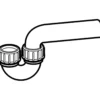 Geberit P-vandlås, 50/40 mm, sort, PEH, til vask