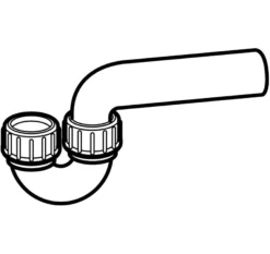Geberit P-vandlås, 50/40 mm, sort, PEH, til vask