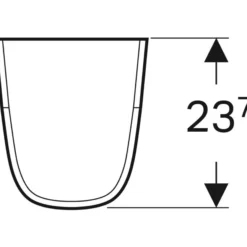 Geberit Renova Compact halvsøjle, 315 x 215 x 237 mm, hvid KeraTect