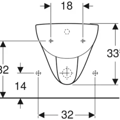 Geberit Renova hængebidet, 350x550x335mm, midtstillet hanehul, uden armatur, porcelæn, hvid
